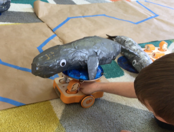 KIBO being used by elementary student