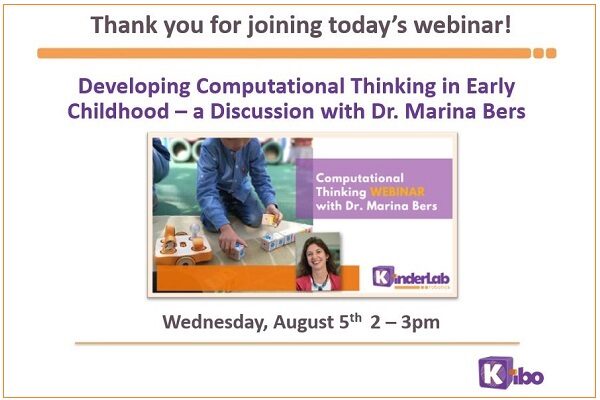 Developing Computational Thinking in Early Childhood – a Discussion with Dr. Marina Bers