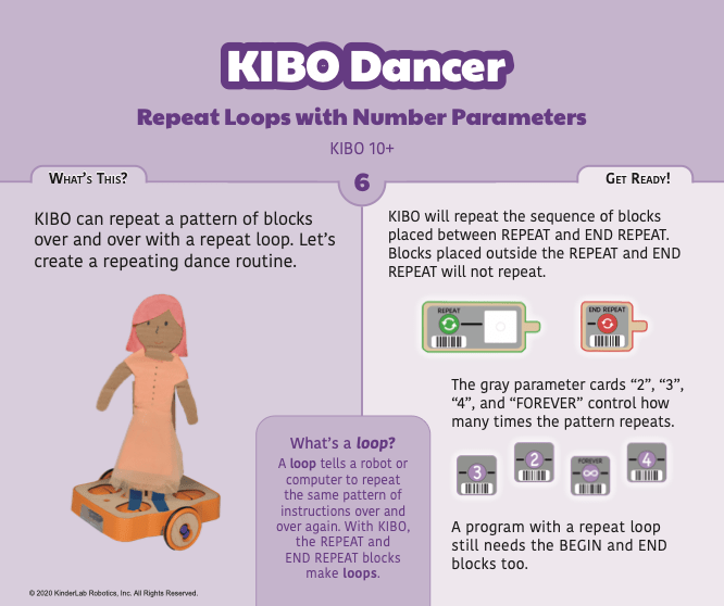 KIBO Dancer Activity Card