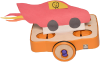 The KIBO robot decorated as a car image